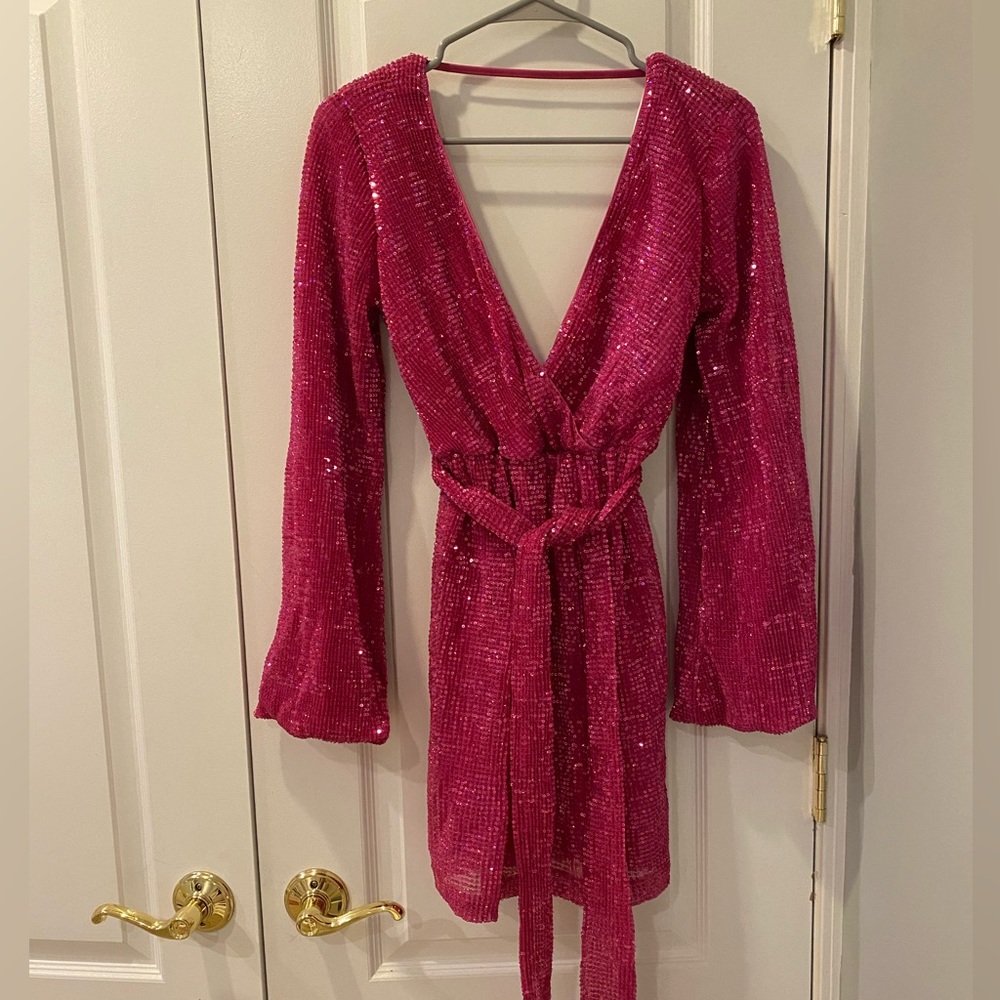 Hello Molly pink sparkle dress